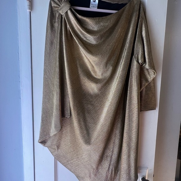 Talbot Runof Gold Metallic Stole 10 - Picture 11 of 13